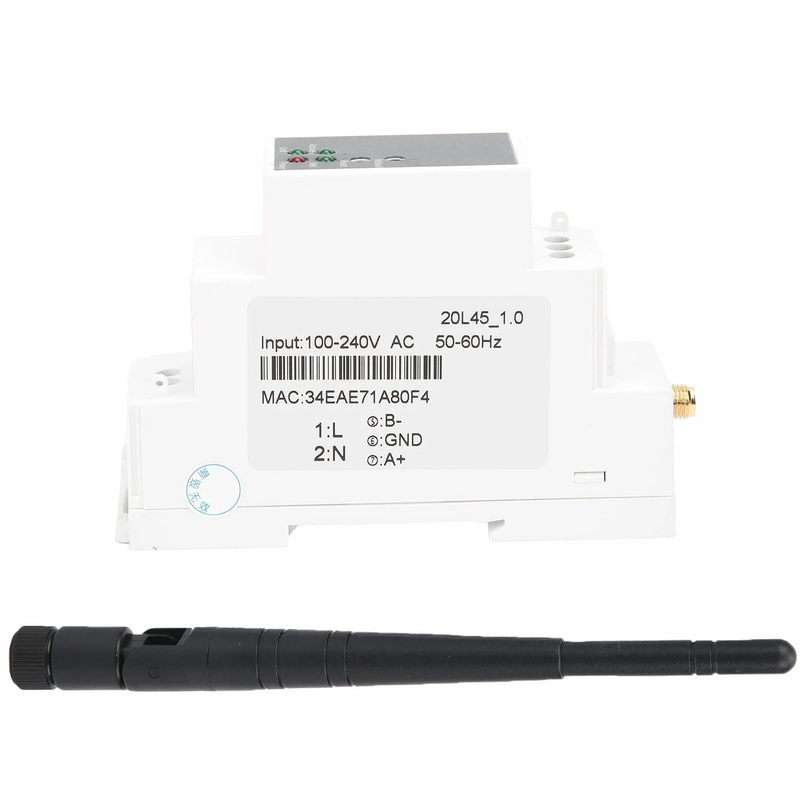 Servidor Serie WiFi RS485 Módulo Ethernet Montaje en Riel 100-240VAC Modbus