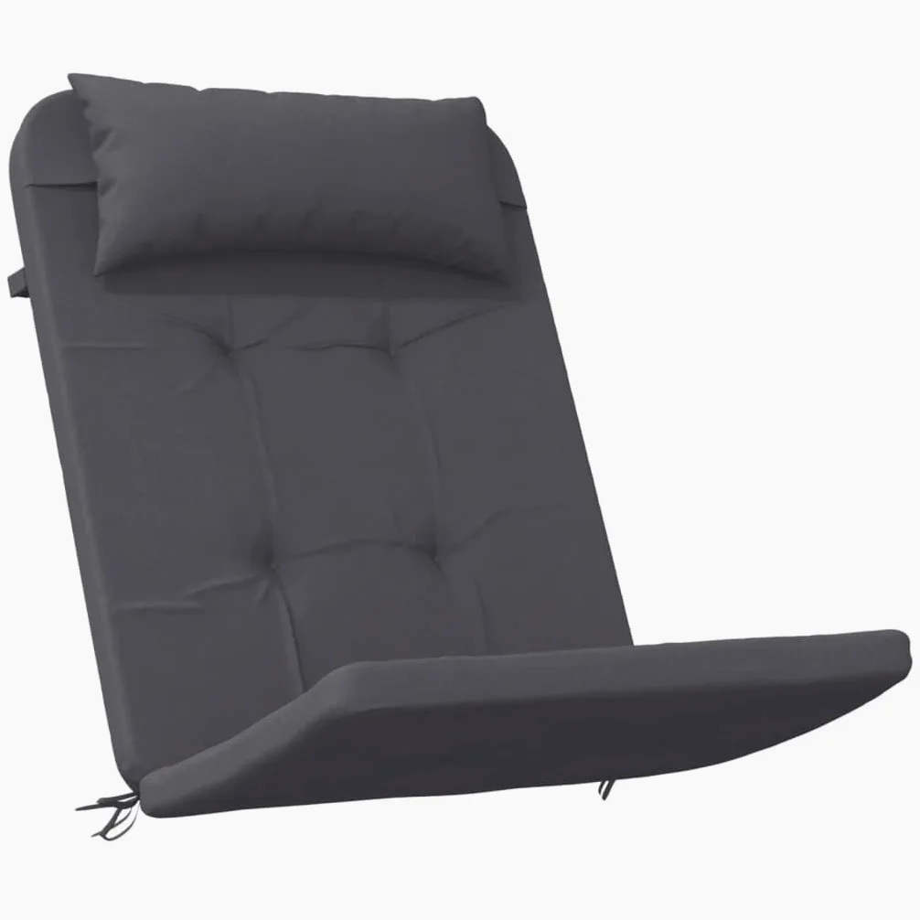 ShGaxin Cojines para Silla Adirondack 2 uds Tela Oxford Gris Antracita, Cojines para Butacas De Jardin, Cojines Sillas Cocina, Cojines para Sillas De Terraza, Cojin Silla Exterior SPU:361830