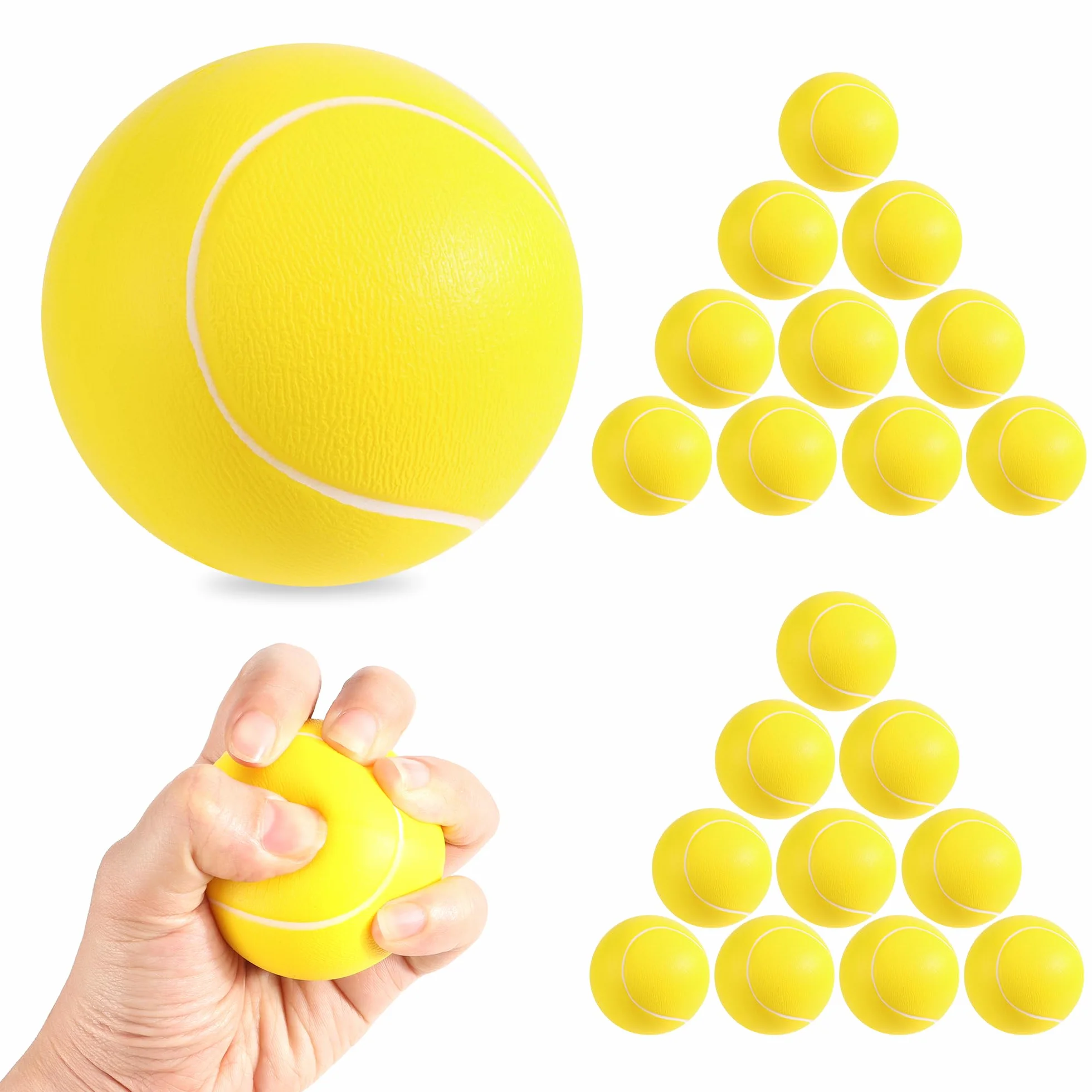 Pelotas de Tenis de Espuma JSMTKJ - 12 Piezas Deportivas de Esponja y Rebote Suave