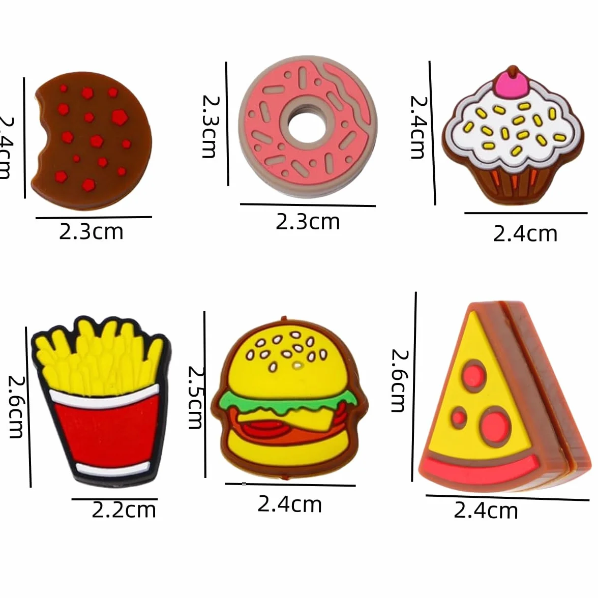 Amortiguador de Raqueta de Tenis 6 Piezas Silicona Antivibradores Hamburguesa Pastel Papas Fritas