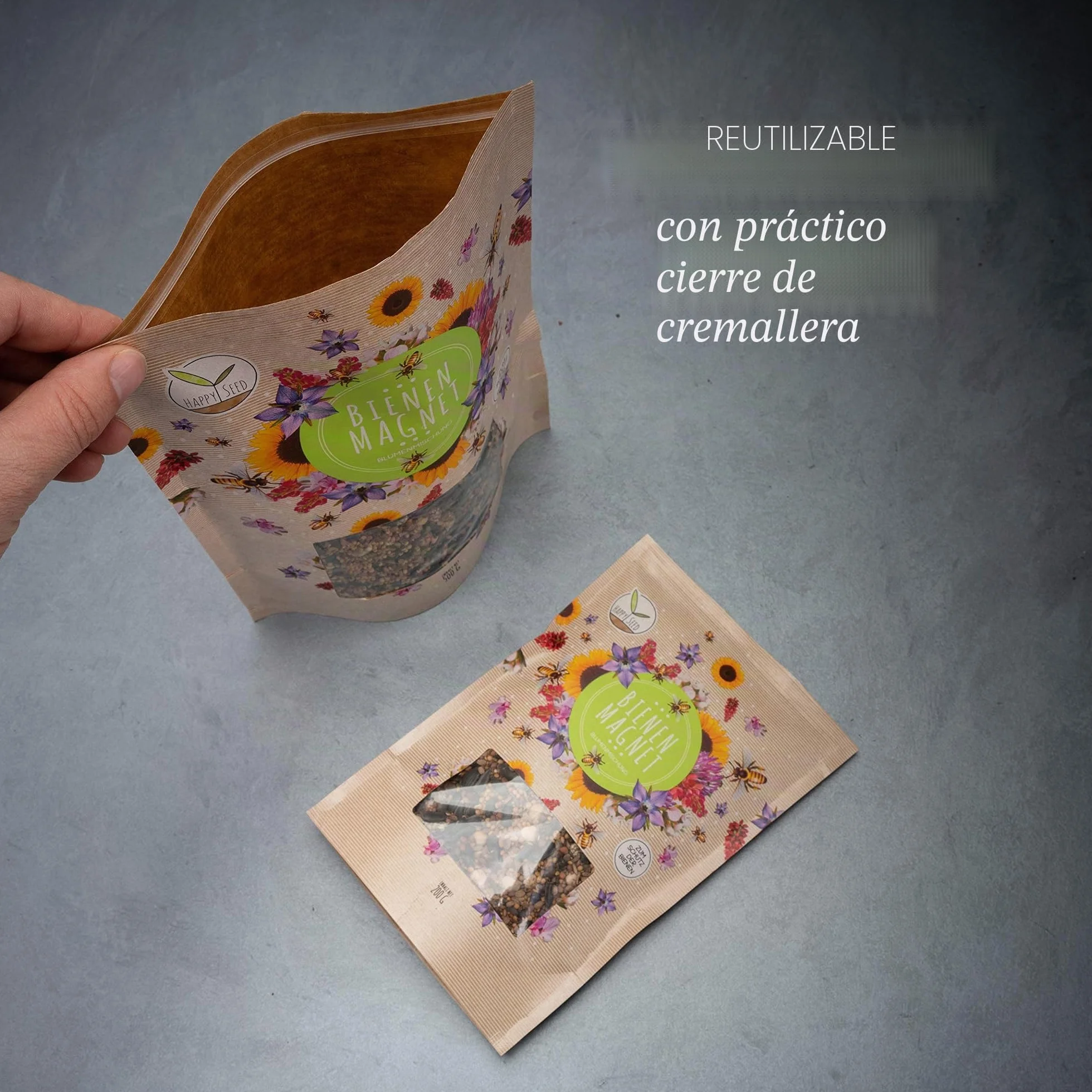 100 g de semillas de pradera floral para un colorido pastizal de abejas - Mezcla de semillas de flores silvestres coloridas y ricas en néctar para abejas y mariposas (incluye GRATIS eBook)