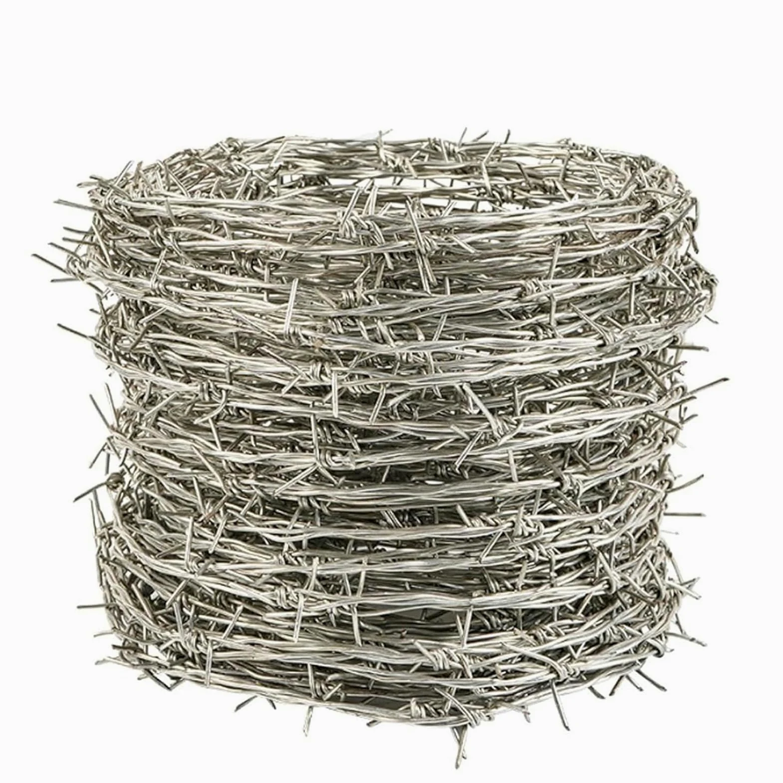 Alambre De Espino, Rollo De Alambre De Púas, Doble Cadena Acero Galvanizado, Fácil De Doblar Alambre De Púas para Patio O Manualidades, Seguridad Ganadera/Doméstica (200m)