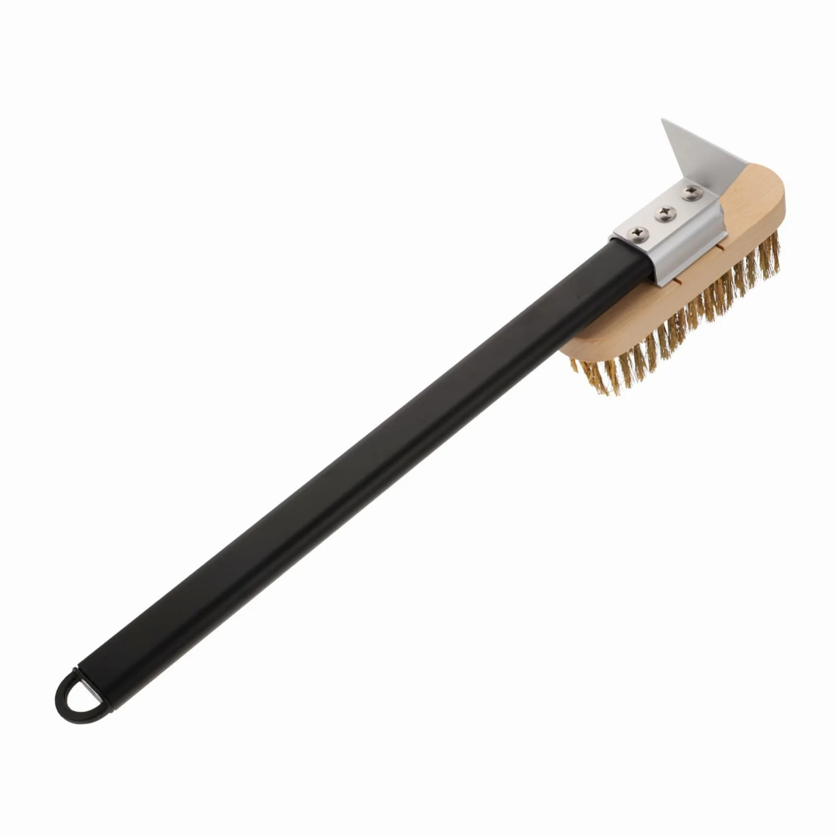 Cepillo para Limpieza Herramienta Multifuncional Alambre de Cobre y Mango de Madera de 40cm para Barbacoa en Cocina y Parrilla