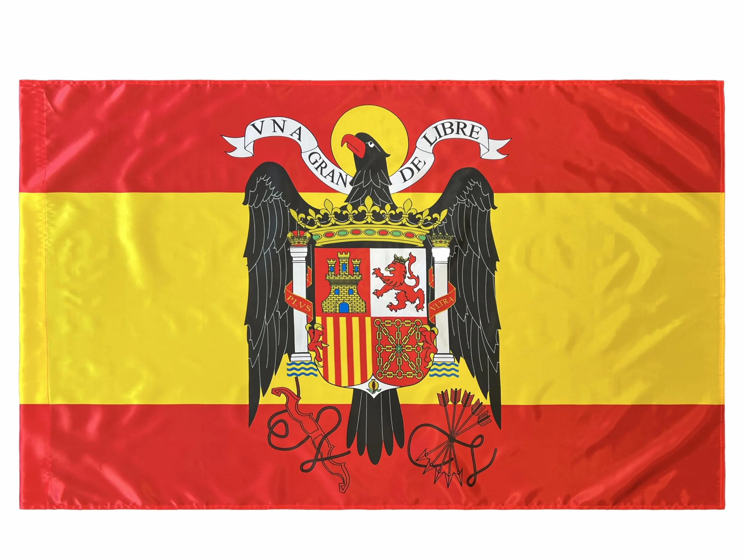 Durabol Bandera de España Escudo Aguila de San Juan Española Preconstitucional 150 x 90 cm Satén