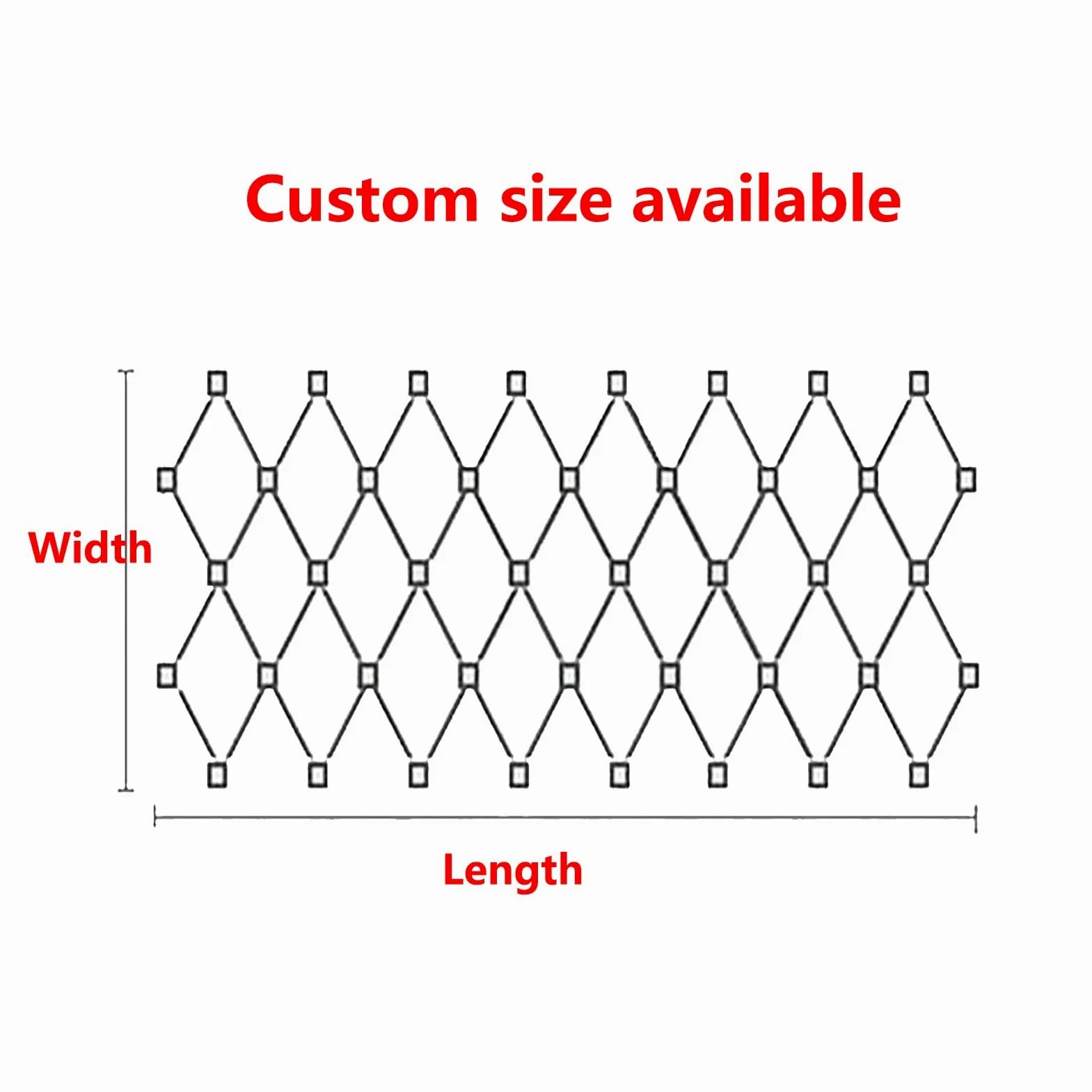 Malla de alambre de acero inoxidable 304 para malla de balaustrada de cable flexible, valla extensible duradera para protección contra caídas de balcón, escalera