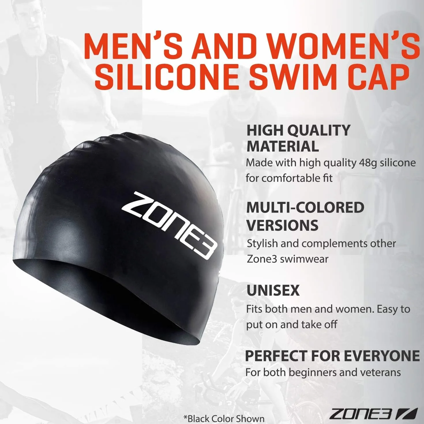 Gorro Natación Silicona Unisex Adulto ZONE3