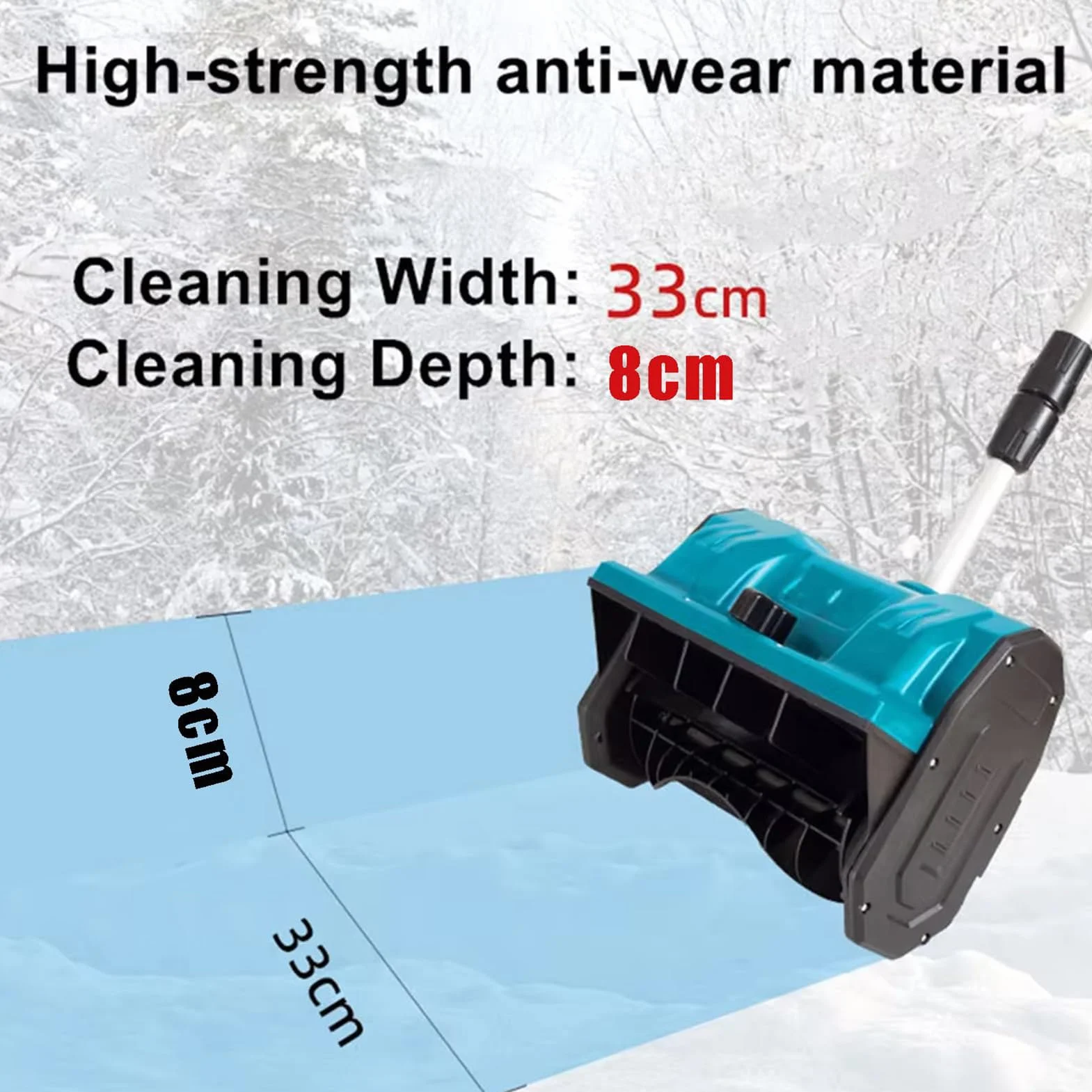 Pala para Nieve Inalámbrica con 2 Baterías De 4000 Mah, Máquina Eléctrica Plegable para Quitar Nieve con Dirección Ajustable Y Palo Telescópico, Soplador De Nieve A Batería para Caminos Escolares