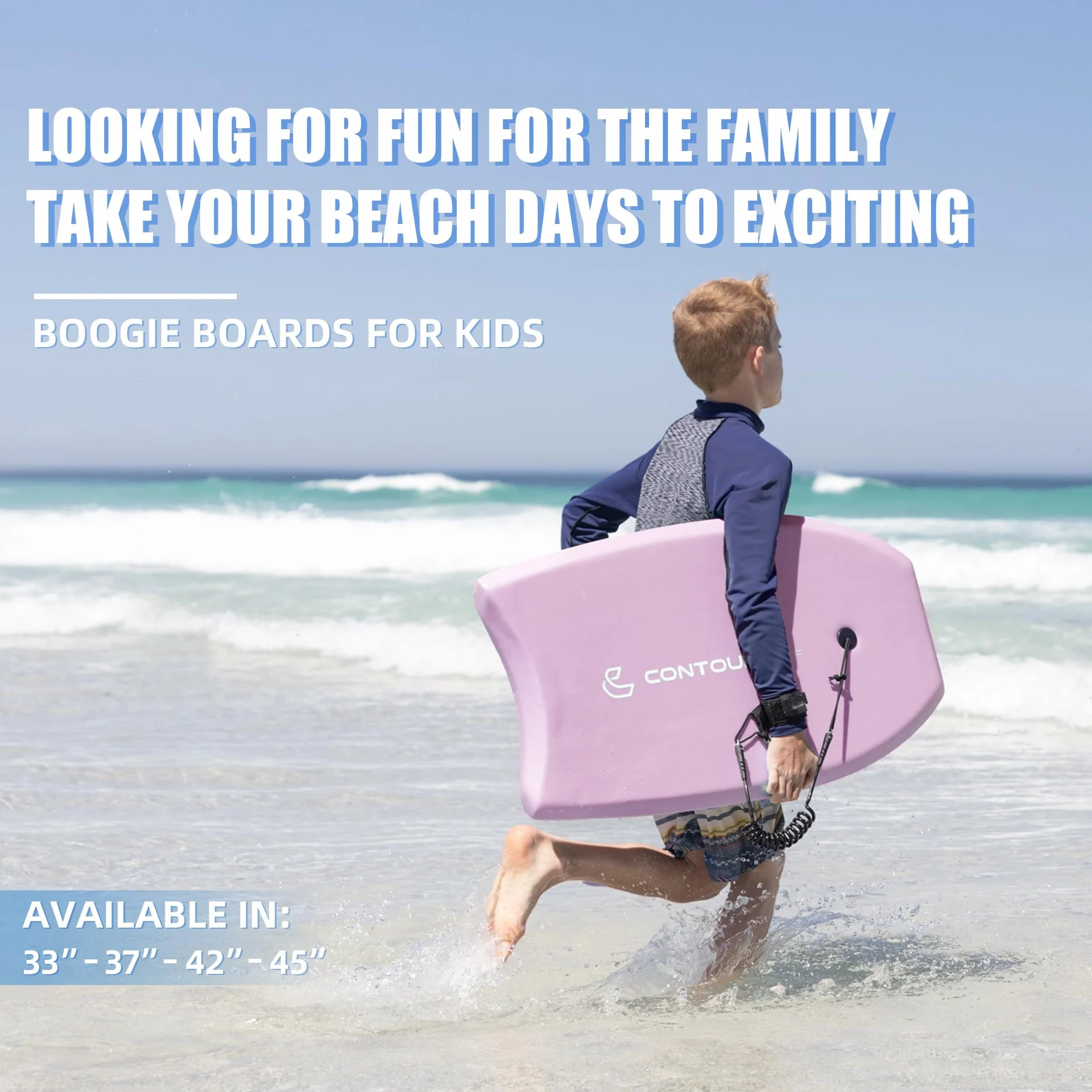 Tabla de Bodyboard de 33 Pulgadas con Núcleo EPS, Doble Canal, Correa de Muñeca para Surf