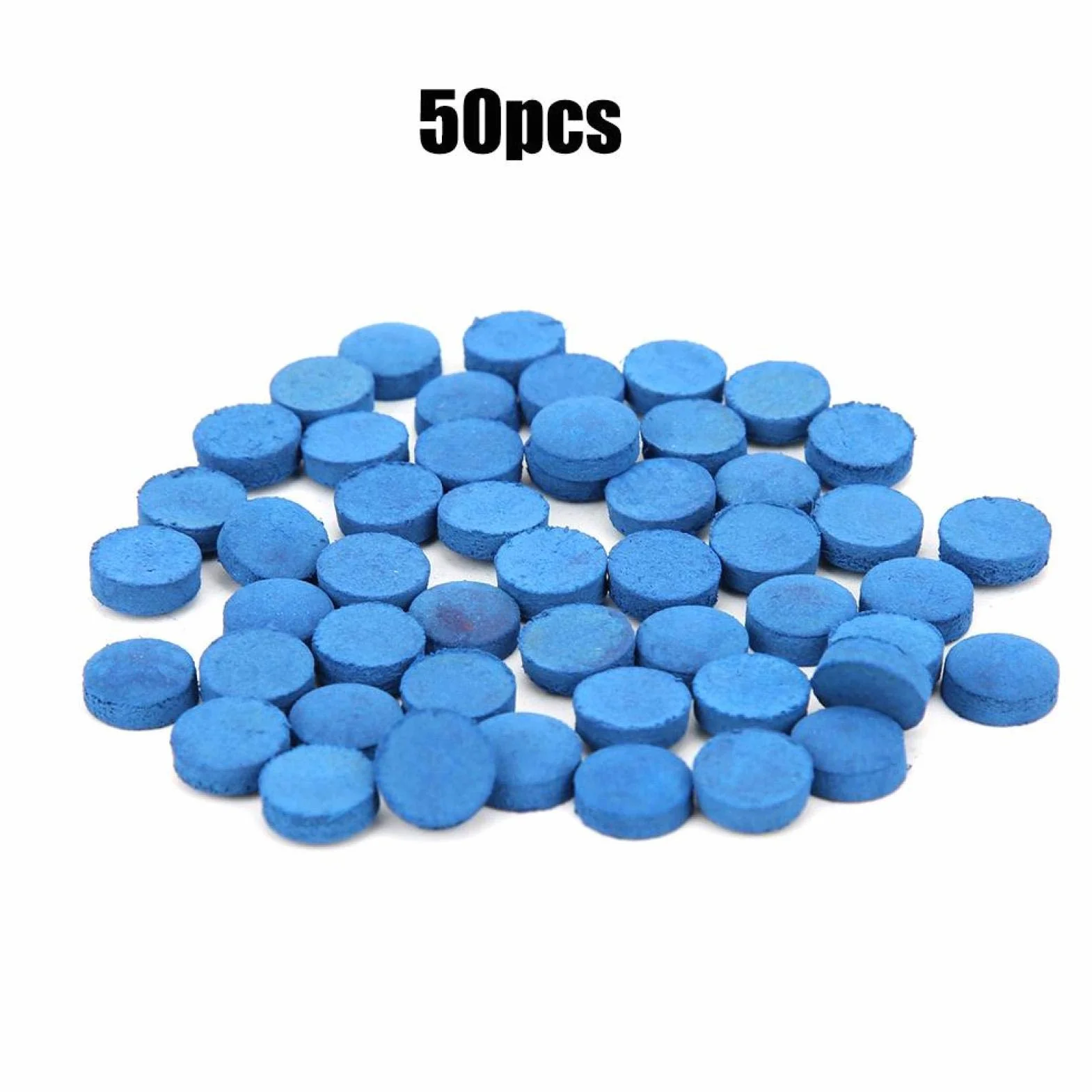 Alvinlite Puntas de Billar 9-13 mm 50 Repuesto Cuero Caja Almacenamiento Snooker Pool Azul 13mm