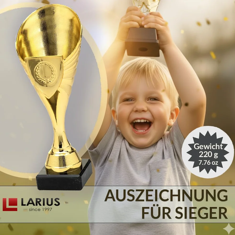 Larius Copa 21 cm Trofeo Universal Base Mármol Personalizable Premios B1